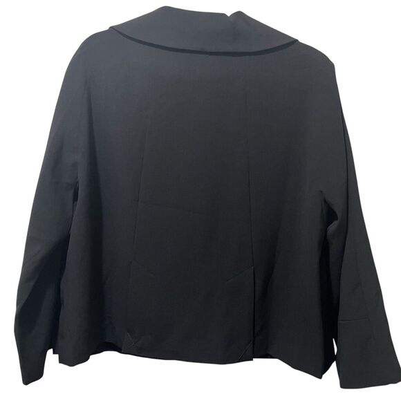 Lapis Black Peacoat Jacket, Womens Size XL, Academia, Oversized Buttons, Pockets - Picture 4 of 6